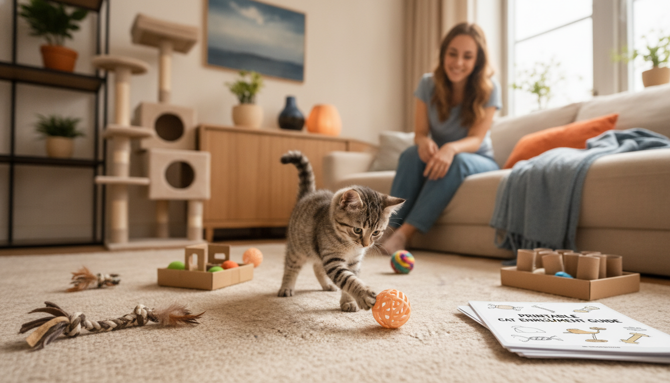 Indoor Cat Enrichment: DIY Toys, Play Plans, Home Setup