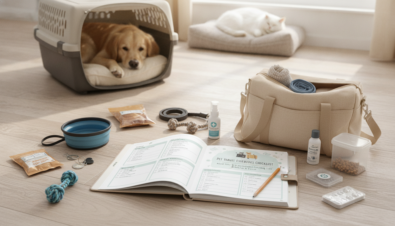 Pet Travel Packing Checklist for Dogs & Cats (Safe Trips)