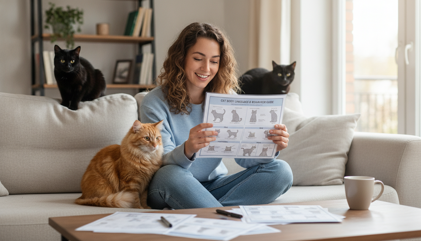 Printable Cat Body Language Cheat Sheet: Decode Signals