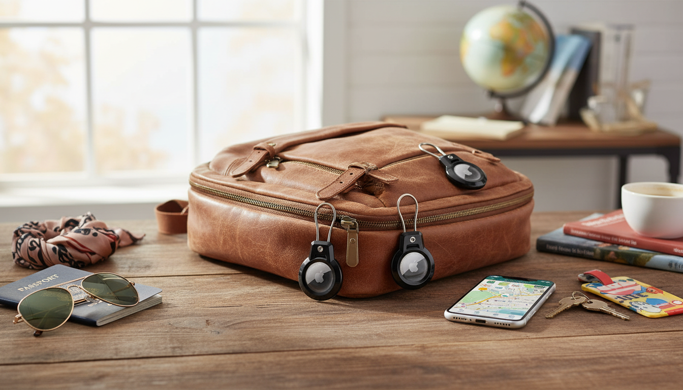 Secure 360° AirTag Holder: Wire Cable for Travel & Pets