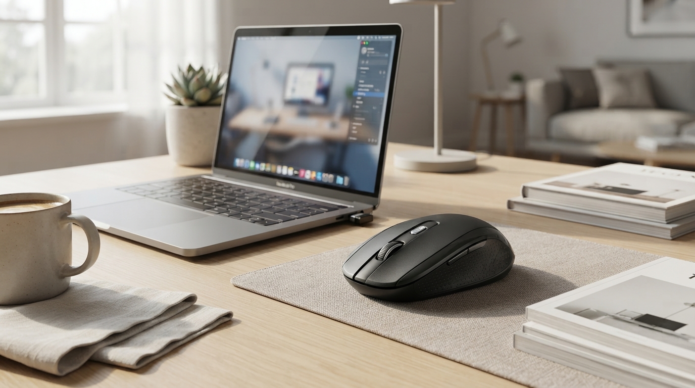 Silent Wireless Mouse for MacBook: Adjustable DPI Control