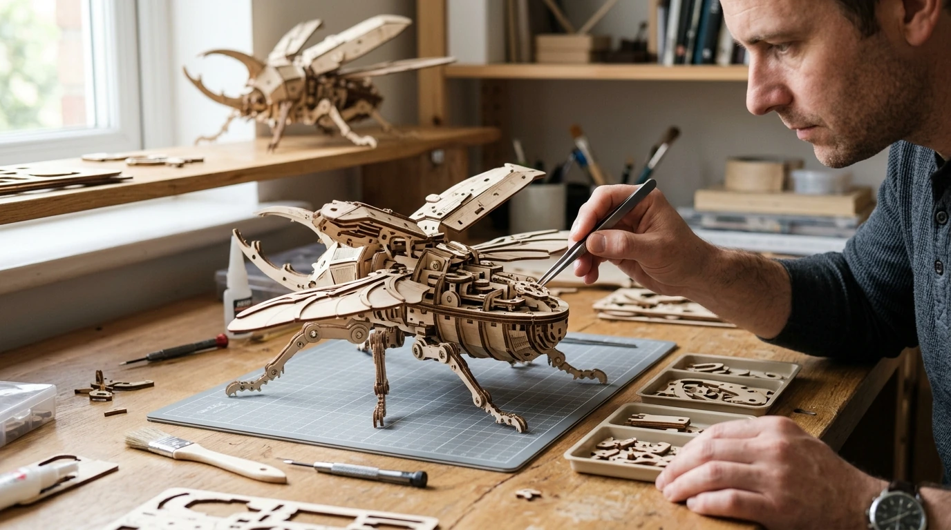 DIY Storm Beetle 3D Puzzle: Build a Bold Display Model