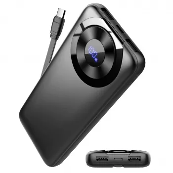 Slim 10000mAh Portable Charger: Daily Power, No Bulk