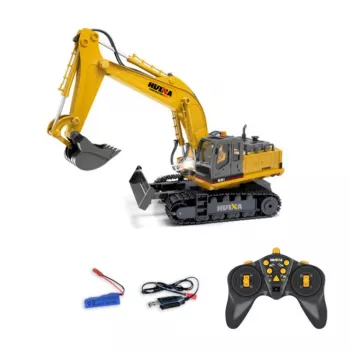 11-Channel RC Excavator Truck: LEDs, Sound & Real Play