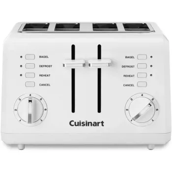 Compact 4-Slice Toaster: Extra-Wide Slots, 7 Shades